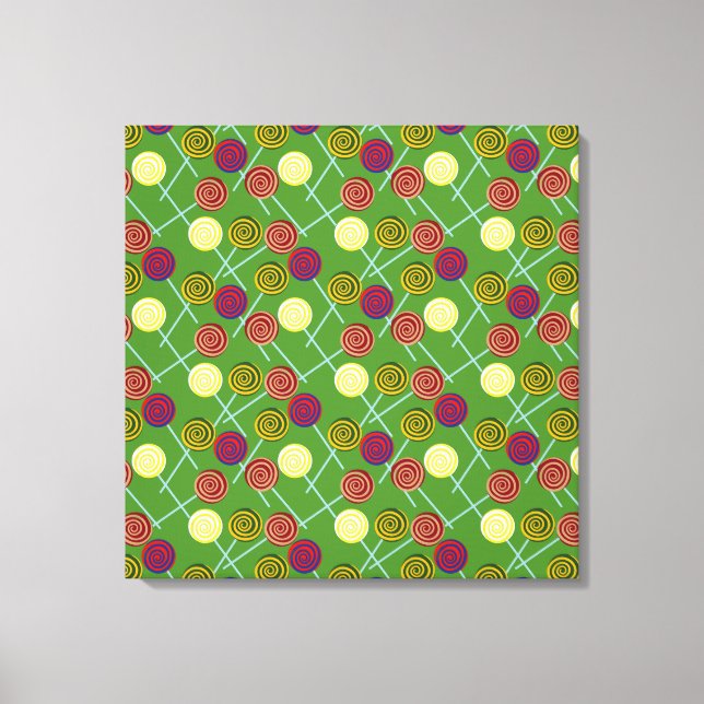 Candy pattern | Lollies pattern | lollipop 58 Canvas Print (Front)