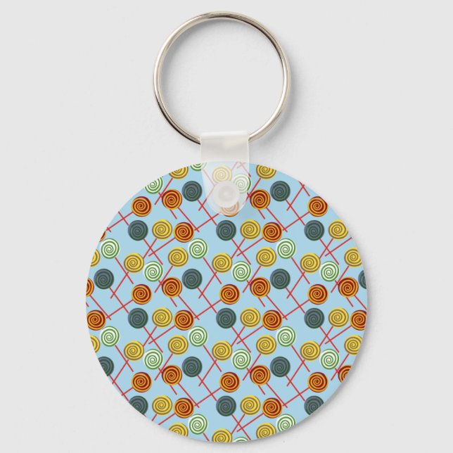 Candy pattern | Lollies pattern | lollipop 5 Keychain (Front)