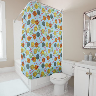 Candy pattern Lollies pattern lollipop 5 Shower Curtain