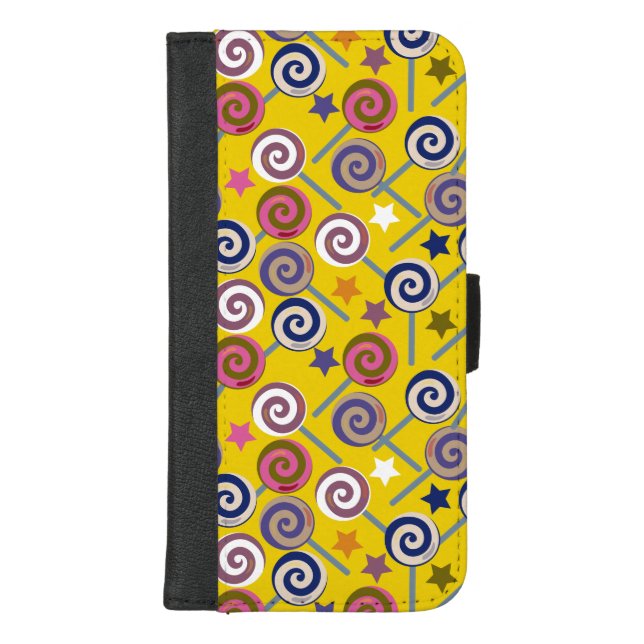 Candy pattern | Lollies pattern | lollipop 60 iPhone Wallet Case (Front)