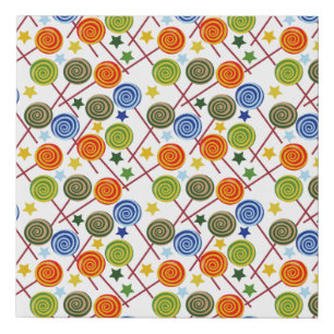 Candy pattern Lollies pattern lollipop 61 Faux Canvas Print
