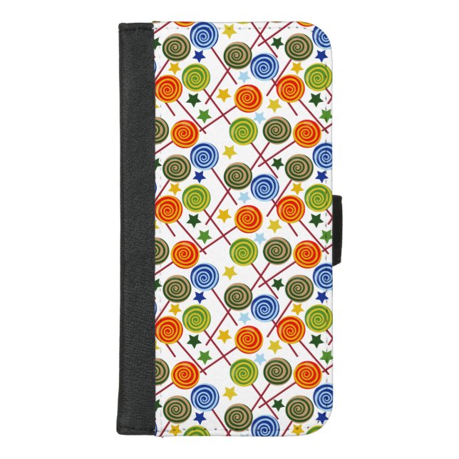 Candy pattern | Lollies pattern | lollipop 61 iPhone Wallet Case (Front)
