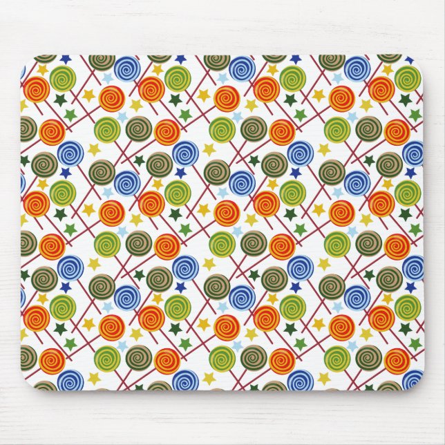 Candy pattern | Lollies pattern | lollipop 61 Mouse Pad (Front)