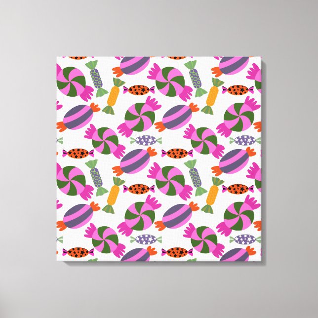 Candy pattern | Lollies pattern | lollipop 6 Canvas Print (Front)