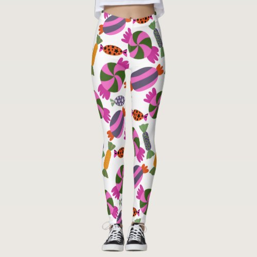 Candy pattern  Lollies pattern  lollipop 6 Leggings