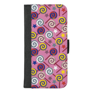 Candy pattern Lollies pattern lollipop 7 iPhone 8/7 Plus Wallet Case