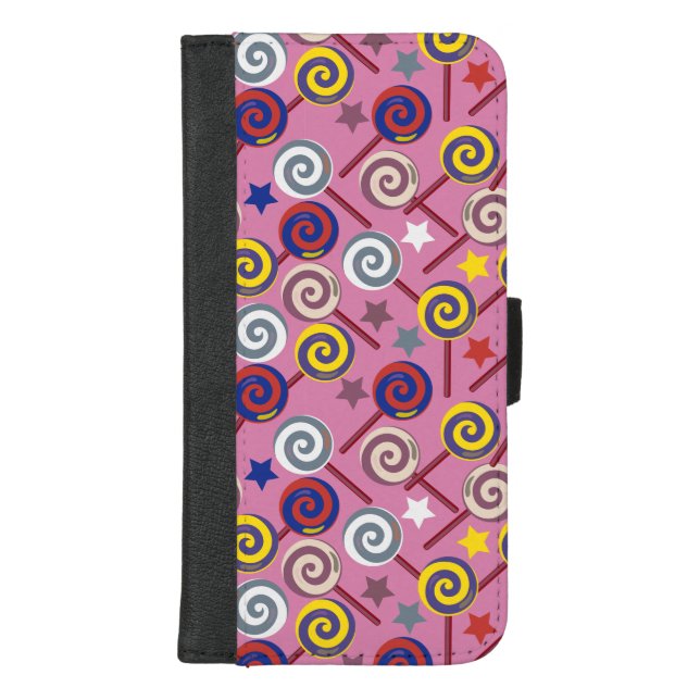 Candy pattern | Lollies pattern | lollipop 7 iPhone Wallet Case (Front)