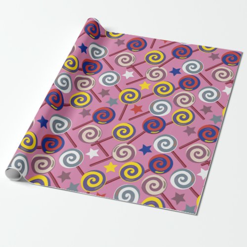 Candy pattern  Lollies pattern  lollipop 7 Wrapping Paper