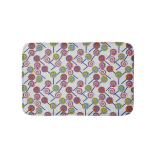 Candy pattern Lollies pattern lollipop 8 Bath Mat