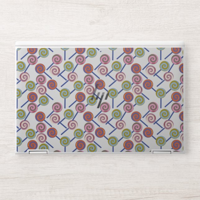 Candy pattern | Lollies pattern | lollipop 8 HP Laptop Skin (Front)