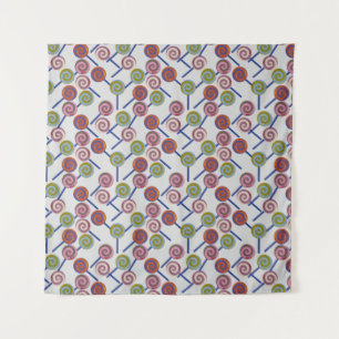 Candy pattern Lollies pattern lollipop 8 Tapestry