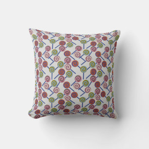 Candy pattern   Lollies pattern   lollipop 8 Throw Pillow