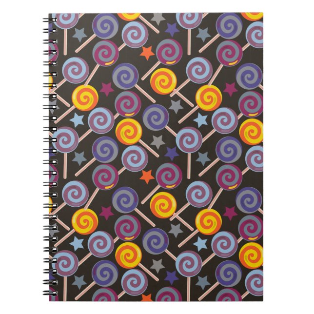 Candy pattern | Lollies pattern | lollipop 9 Notebook (Front)