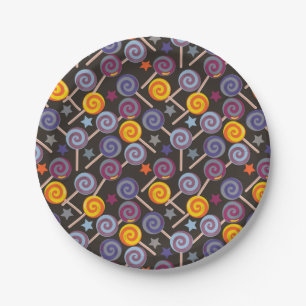 Candy pattern Lollies pattern lollipop 9 Paper Plates