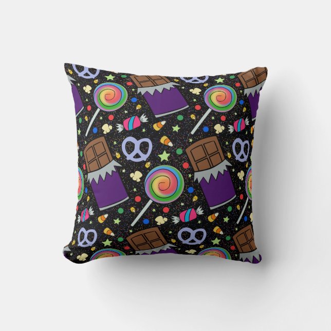 Candy Pattern Throw Pillow (Front)