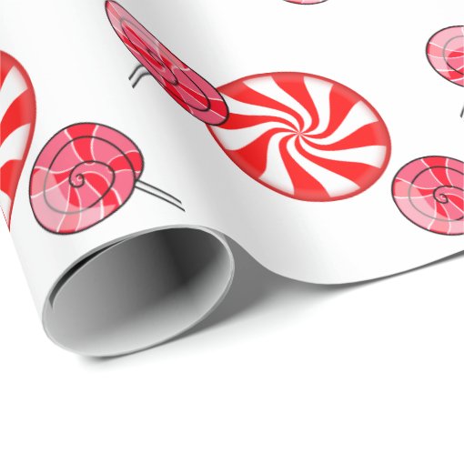 Candy Peppermint Wrapping Paper Zazzle