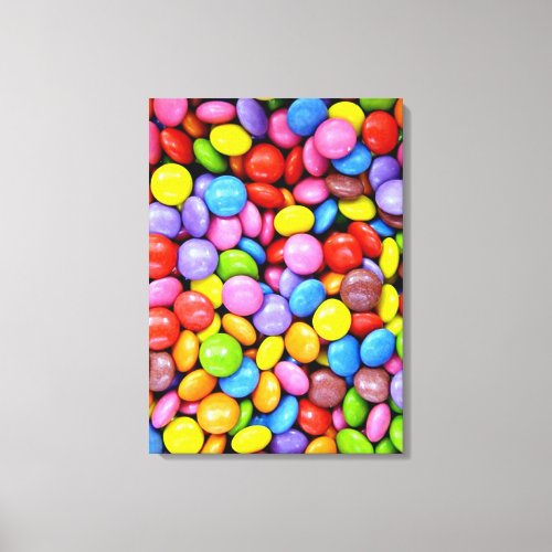 Candy pieces colorful sweet treats canvas print