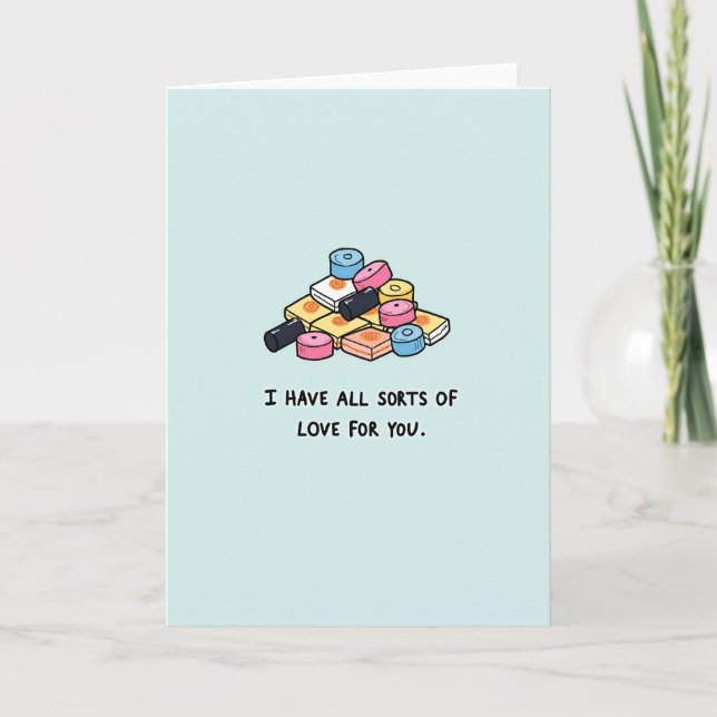 Candy Pile Fathers Day Love Card (Front)
