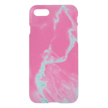 Candy Pink and Turquoise Marble iPhone 7 Case