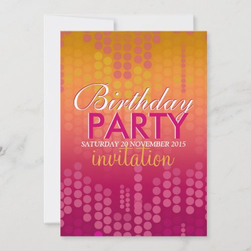 Candy Pink Bokeh Sparkle Birthday Invitation