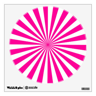 Candy Pink Burst of Rays Wall Decal