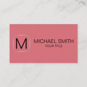 Candy pink color background business card