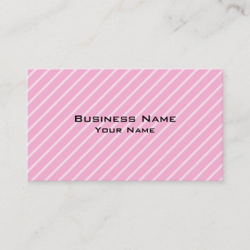 Candy Pink Diagonal Striped Pattern. Business Cards