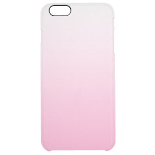 Candy Pink Gradient Ombre Clear Clear iPhone 6 Plus Case