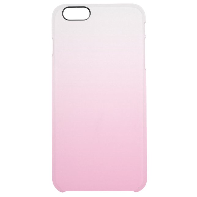 Candy Pink Gradient Ombre Clear Uncommon iPhone Case (Back)