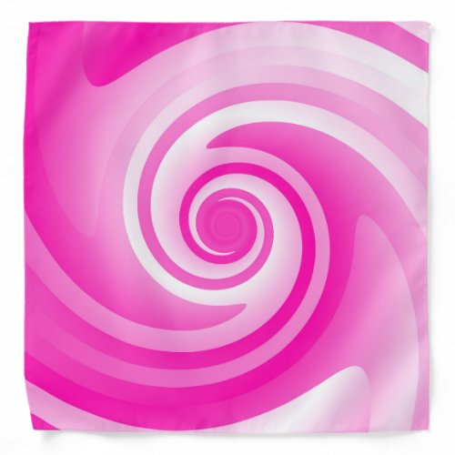 candy pink spiral swirl bandana