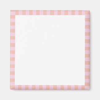 Candy Pink Stripe Border Template Magnet