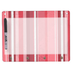 Candy Pink Stripes Dry Erase Board With Keychain Holder