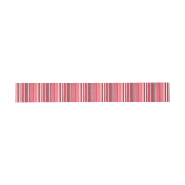 Candy Pink Stripes Invitation Belly Band (Flat)