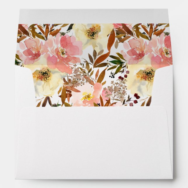 Candy Pink & Yellow Floral 2 Envelope (Back (Bottom))