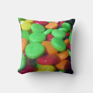 Candy Polyester Throw Pillow, Throw Pillow 16" x 1