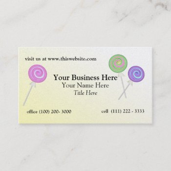 Candy Pops Business Card by businesstops at Zazzle