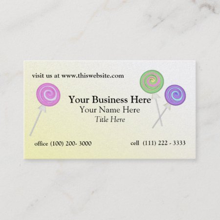 Candy Pops Business Card
