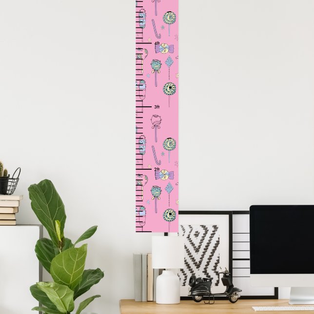 Candy Print Cute  Baby  Growth Chart (Home Office)