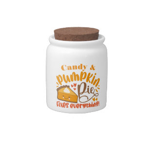 Candy & Pumkin Pie Candy Jar