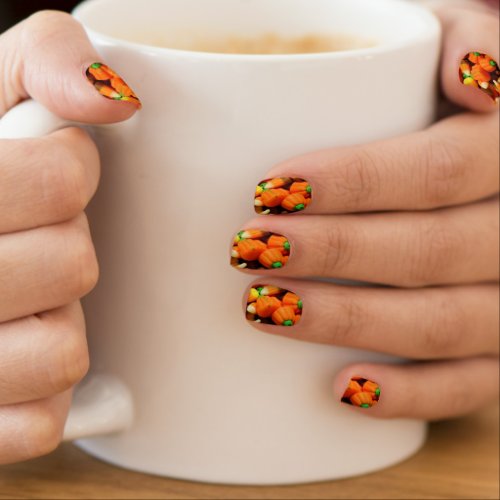 candy pumpkins candy corn minx nail art