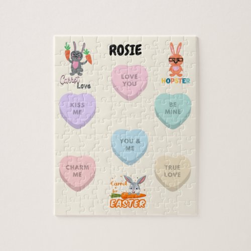 CANDY  RABBITS PUZZLE PERSONALIZED
