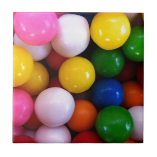 Candy rainbow gum balls ceramic tile