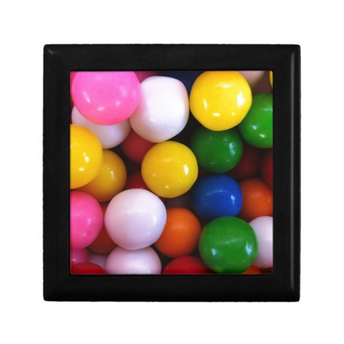 Candy rainbow gum balls jewelry box
