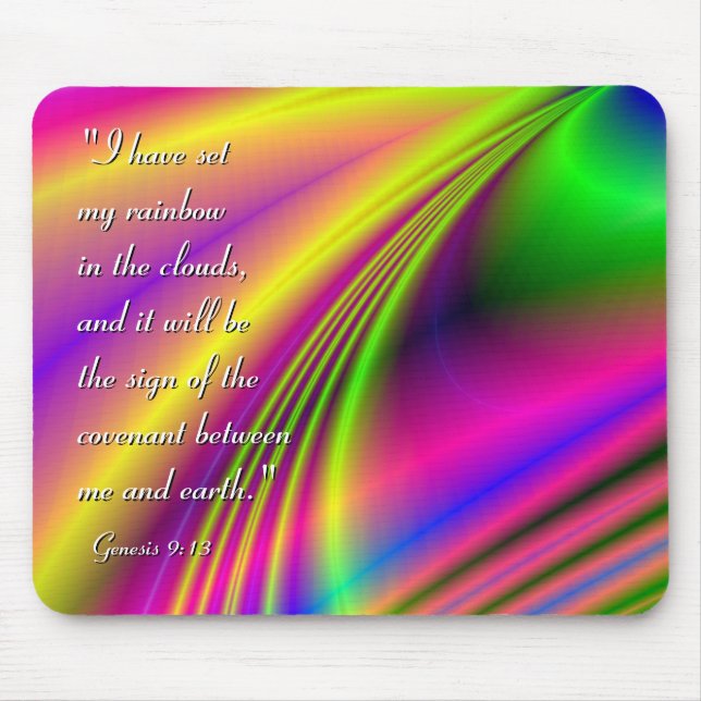 "Candy Rainbow" Inspirational Mouspad Mouse Pad (Front)
