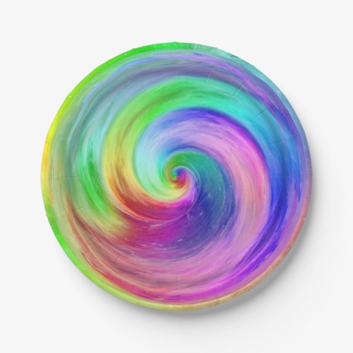 Candy Rainbow Lollipop Colorful Girls Paper Plates