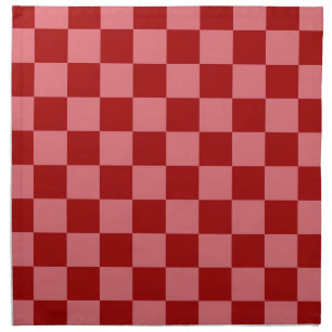 Candy Red and Candy Pink Checkerboard Cloth Napkin