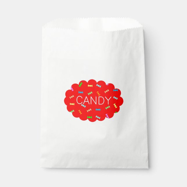 CANDY (Red) Favor Bag (Front)