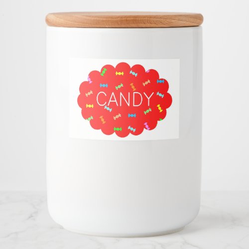 CANDY Red Food Label