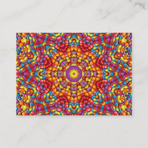 Candy Red Yellow Orange Vintage Kaleidoscope Business Card