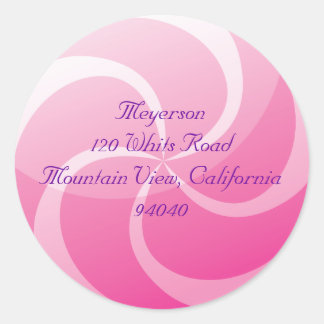 Candy Round Return Address Label